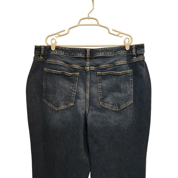 Lane Bryant Casual Mid Rise Boyfriend Jeans Blue Denim Dark Wash Y2K Size 22 - Picture 3 of 10